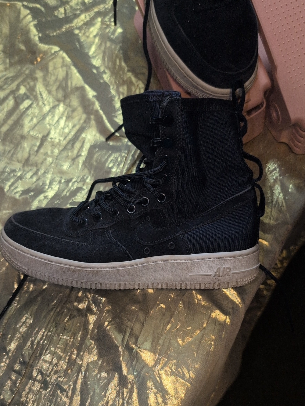 Nike Air Force 1 Blue High-Top Women's Sneakers with White Sole Size 7.5